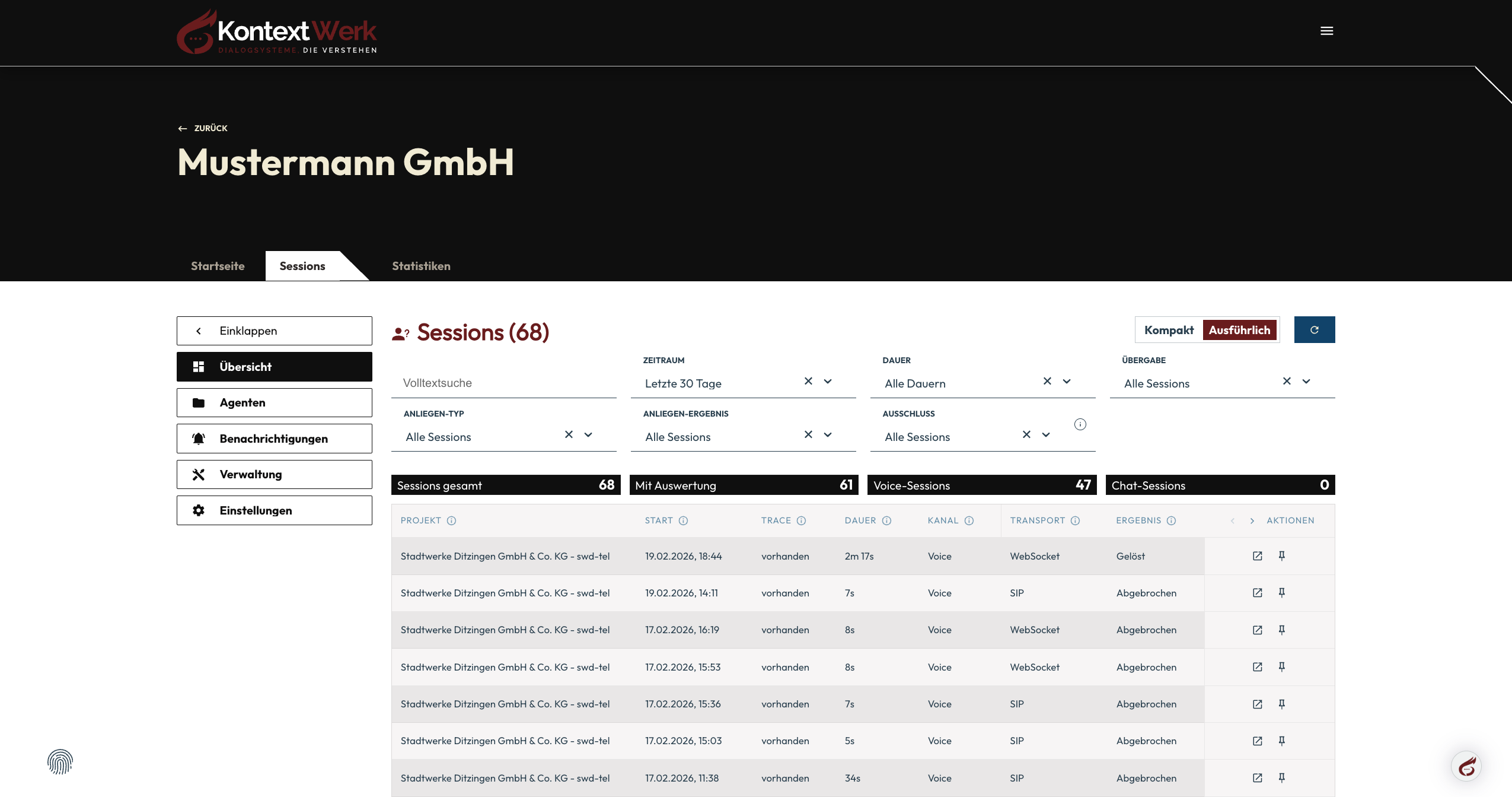 PlattformControl Screen 1 (Dummy)